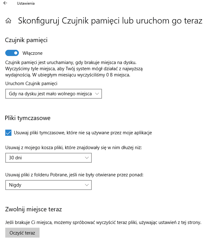 Kilka sposobów na zwolnienie miejsca na dysku w systemie Windows 10 11