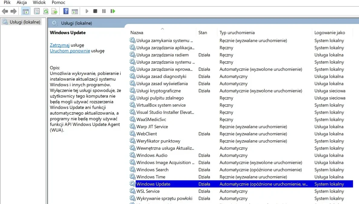 Naprawa Windows Update